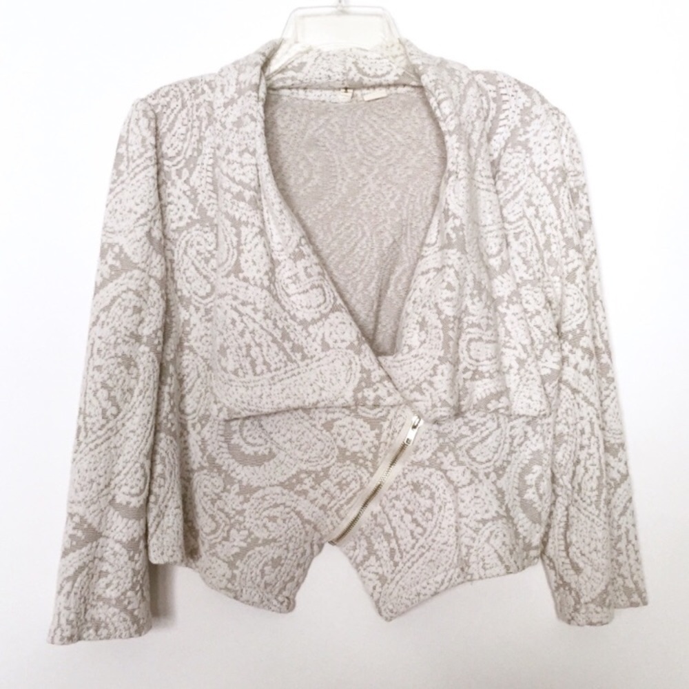 Moth | Lace Moto Sweater Jacket Anthropologie